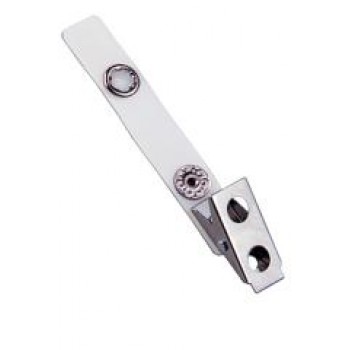 Badge Clip 2-Hole 2-3/8" Reinforced Vinyl Strap - 100 pack